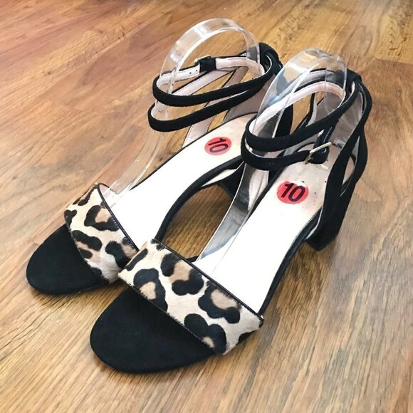 Kate Spade leopard sandals 10 - Picture 1 of 7